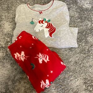 Carters Unicorn Fleece Pajamas Girls 2T NWT